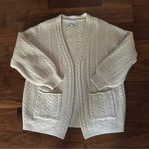 Heartloom Cozy Cream Cable Knit Cardigan